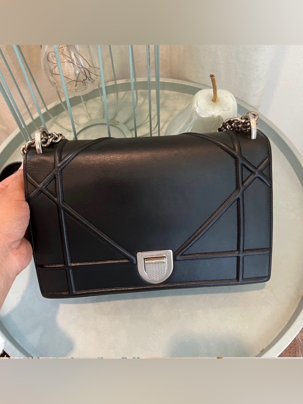 Christian Dior Diorama Leather bag with chain